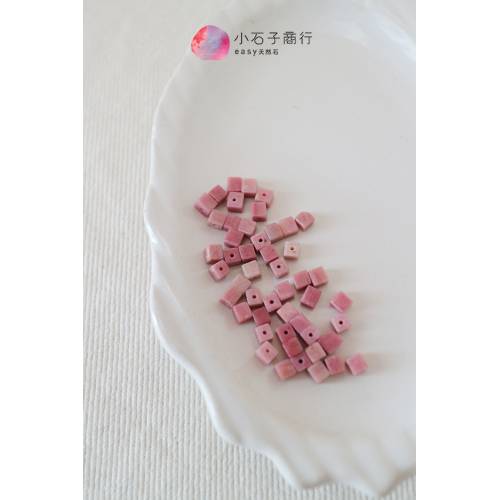 中國玫瑰石-正方塊3mm (40入)