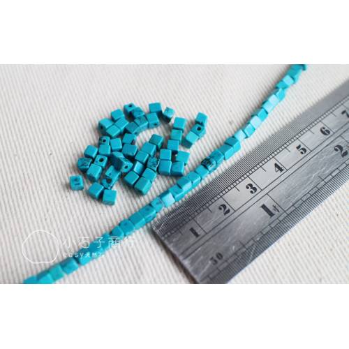 新疆綠松石-正方3.5mm (40入)
